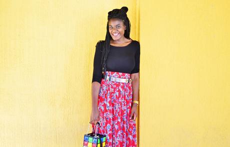 VINTAGE SKIRT + CRAZY BAG