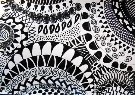 Mándalas en blanco y negro