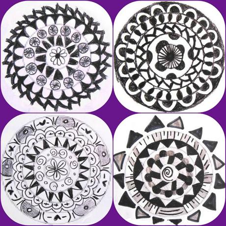 Mándalas en blanco y negro