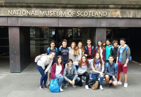 Alumnos del curso de inglés en Escocia