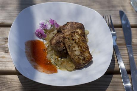 LOMOS DE ATÚN (O BONITO) MARINADOS AL PX CON MERMELADA DE TOMATE