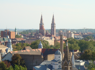 La ciudad de Szeged desde las alturas