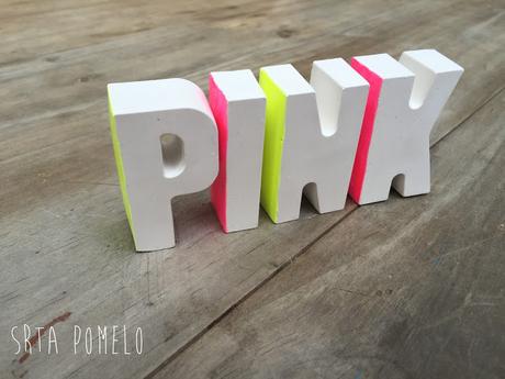 DIY: letras fluorescentes de escayola.