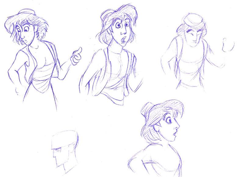 Practices from model sheets of Aladdin
