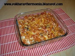 Macarrones con tomate gratinados