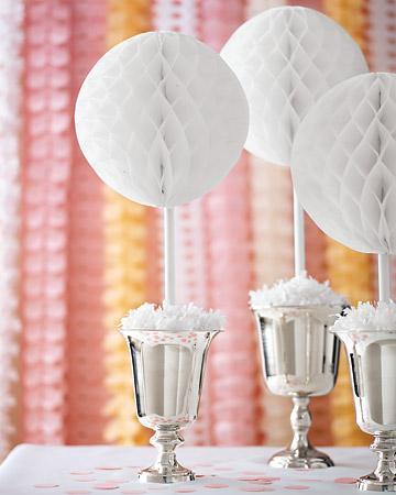 Bolas de papel de panal o de nido de abeja Bolas de papel de panal o de nido de abeja