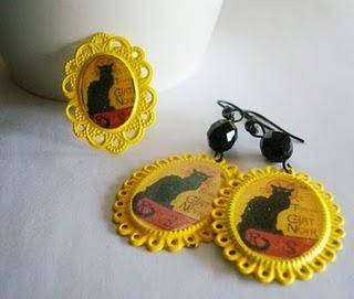 PENDIENTES TOURNÉE DU CHAT NOIR