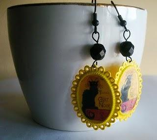 PENDIENTES TOURNÉE DU CHAT NOIR