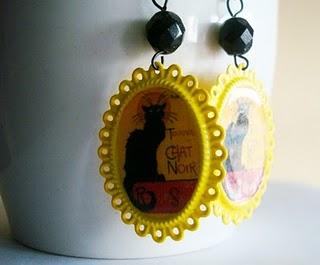 PENDIENTES TOURNÉE DU CHAT NOIR