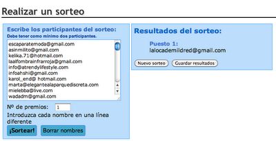 Resultado del Sorteo