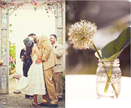 Casarse bajo pajaritas de papel de colores