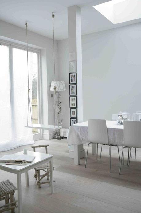 Un columpio en el comedor