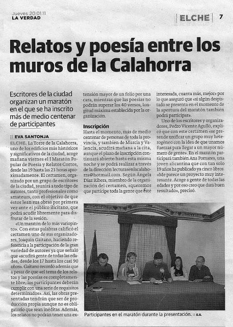 Elche. Lecturas en La Calahorra 2011
