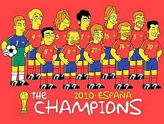 Los Simpson homenajeando a la selección española de fútbol