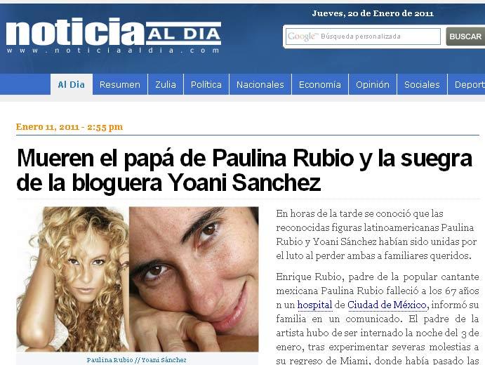 El abrazo consumado de la mercenaria farandulera Yoani Sánchez