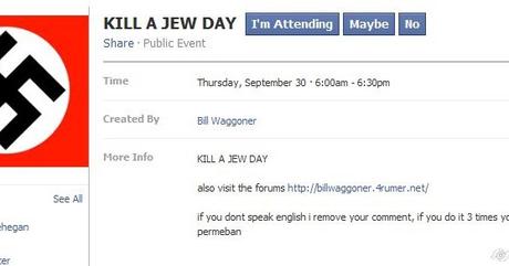 Facebook Matar a un día Judio