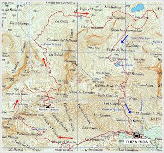 Tuiza Riba-La Forqueta del Portil.lín-Alto los Camisos-Puertos de Güeria-El Bocarón de L.leturbio