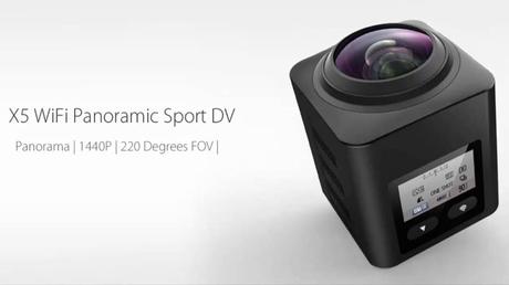 Cámara de Vídeo 360 X5 WiFi Panoramic Sport DV 1440P  – Entra  en una nueva dimensión