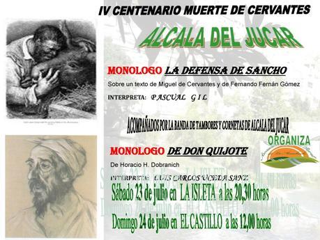 IV CENTENARIO MUERTE DE CERVANTES en Alcalá del Júcar MONOLOGOS QUIJOTE QLCALA DEL JUCAR