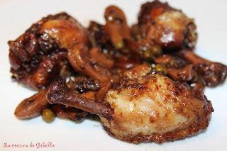 Muslito de codorniz al vino tinto