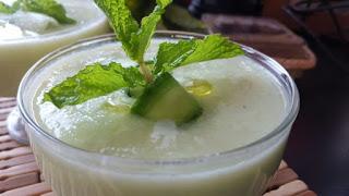 Crema de pepino y manzana