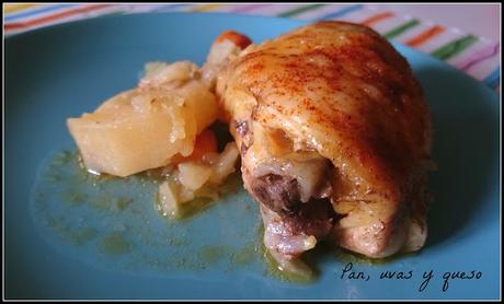 Pollo en cazuela (tradicional o Crock-Pot)