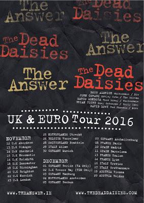 THE ANSWER y THE DEAD DAISIES en Madrid y Barcelona (Diciembre 2016)