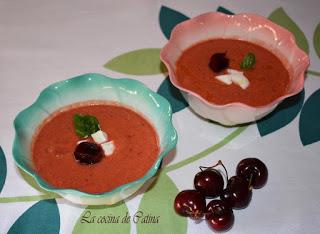Gazpacho de tomates y cerezas