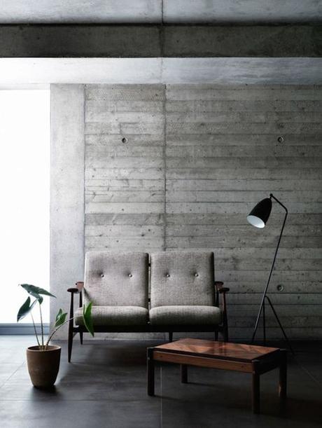Ambientes de estilo minimalista: paredes de cemento