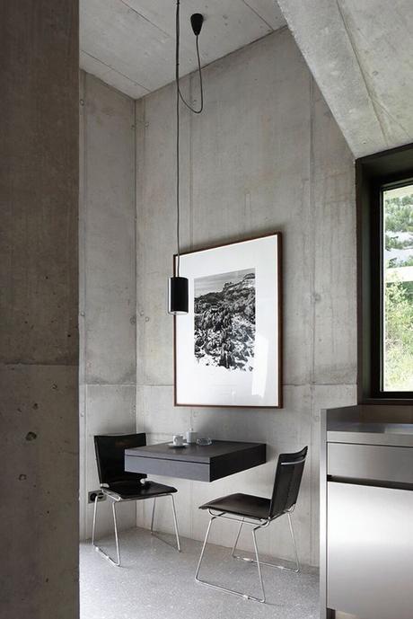 Ambientes de estilo minimalista: paredes de cemento