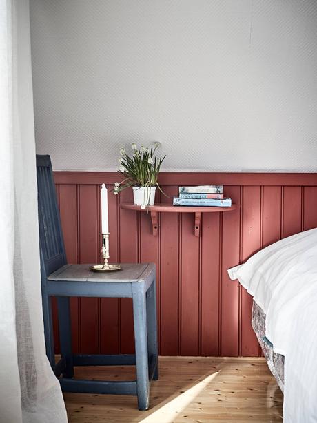 painted furniture, indigo blue chair