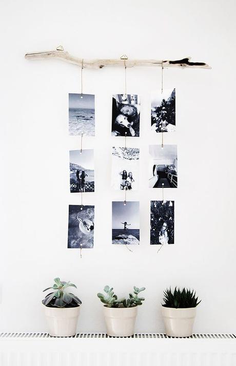 DIY: ideas para colgar fotos sin marco