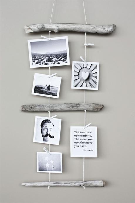 DIY: ideas para colgar fotos sin marco
