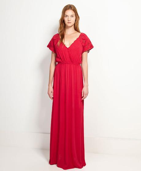 maxi dress red by oysho