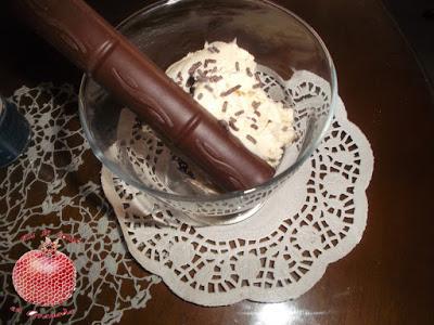 Helado de chocolate blanco