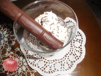 Helado de chocolate blanco