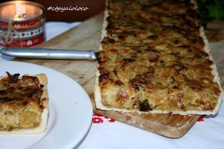 Quiche de calabacín y puerro