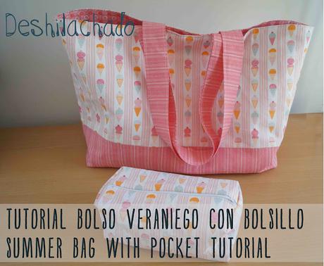 Tutorial: bolso de verano con bolsillo / Tutorial: summer bag with pocket