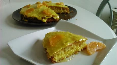 Bizcocho Con Crema de Mandarinas.