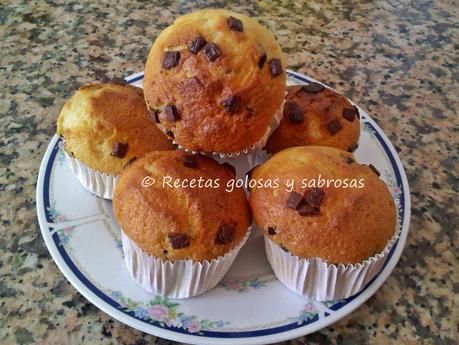 Muffins con pepitas de chocolate