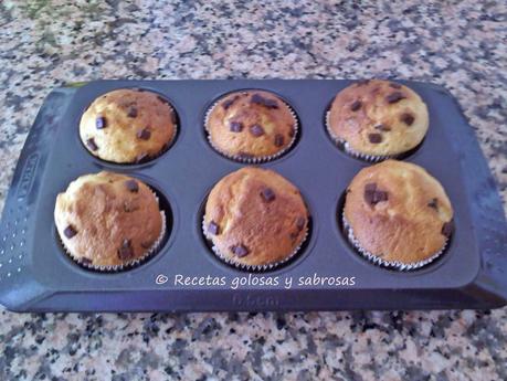 Muffins con pepitas de chocolate
