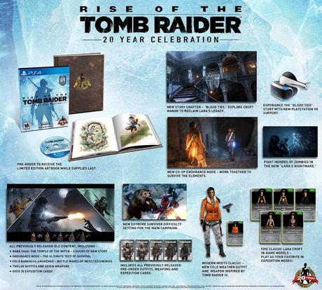 Anunciada la Edición Rise of the Tomb Raider 20º Year Celebration para PS4