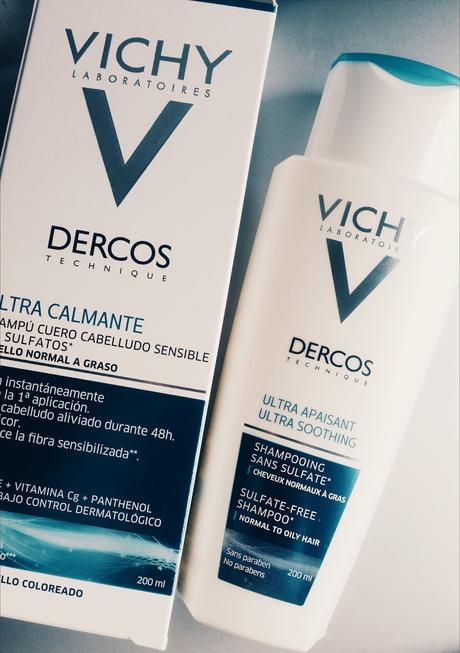 Vichy Dercos Ultra Calmante, shampoo sin sulfatos.