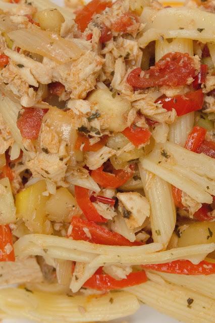 Macarrones con verduras dieta Alea