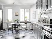 sofisticada cocina grises.