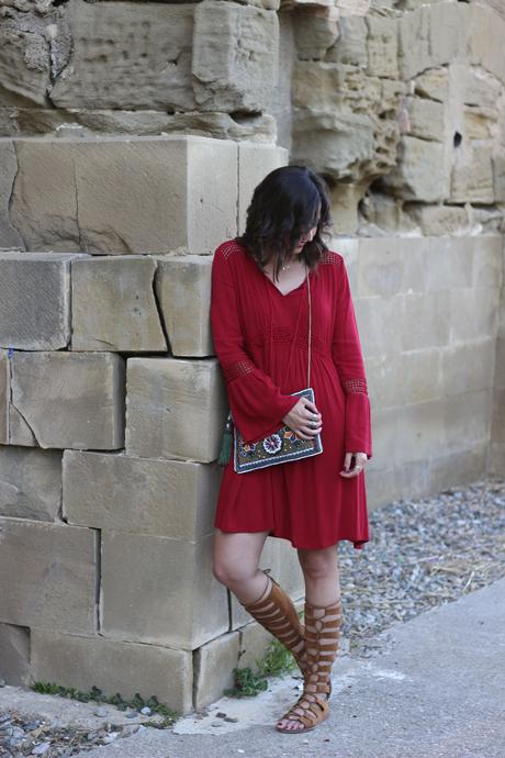 fashion blogger - easy wear - hippie chic - red dress - blog de moda