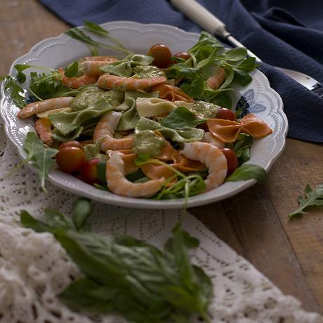 ENSALADA DE PASTA (FARFALLE TRICOLOR CASEROS)