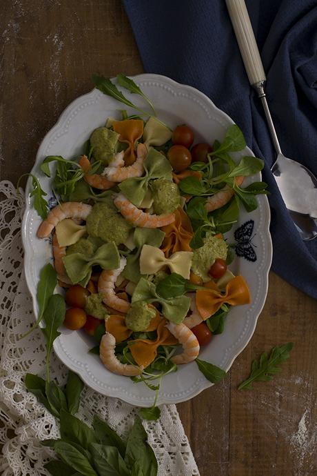 ENSALADA DE PASTA (FARFALLE TRICOLOR CASEROS)