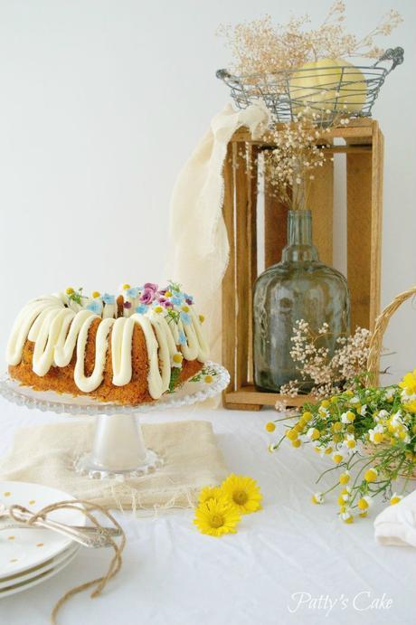Carrot Bundt Cake and Chamomile Orange Icing #Bundtbakers