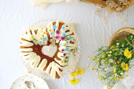 Carrot Bundt Cake and Chamomile Orange Icing #Bundtbakers